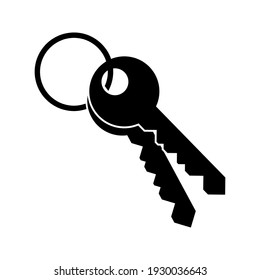 flat illustration of key vector icon, security sign symbol. vector illustration