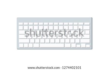 Flat illustration of keyboard vector icon isolated on white background 