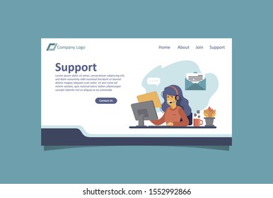 Flat Illustration Landing Page Template