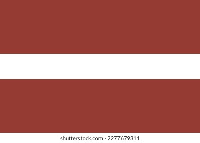 Flat Illustration of Latvia flag vector