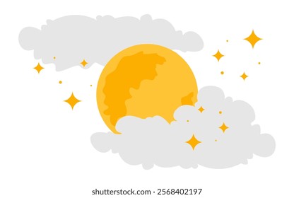 Flat Illustration Laylatul Qadar Miracle Night