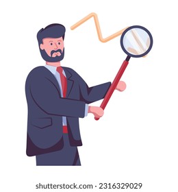 Ilustración plana del análisis de pérdidas