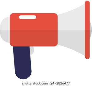 Ilustración plana de altavoz aislado sobre fondo blanco.