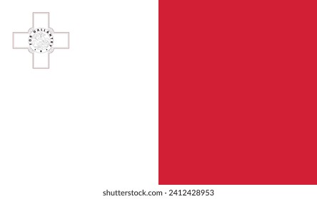 
Flat Illustration of Malta flag. Malta flag design. 