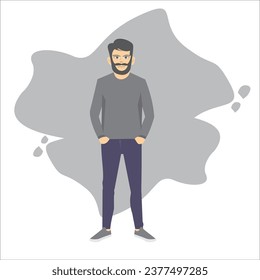 flache Illustration eines verärgerten Mannes