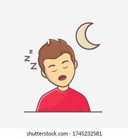 vector de carácter de tipo de ilustración plana