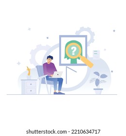 Flat illustration with marketing theme., Create your own Projects or work in the easiest way with these Illustrations, perfect for your business, branding, service projects. This illustration is 100% 