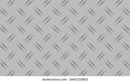flache Illustration Metall Lauffläche Diamantplatte Muster Stahl Textur graue Tapete breiten Hintergrund
