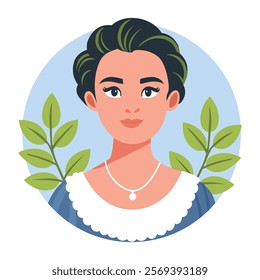 A flat illustration of mexican laura esquivel