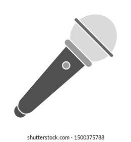 flat illustration of microphone vector icon. audio sign symbol