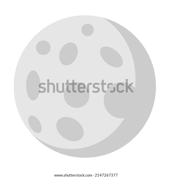 Flat illustration with moon for web, posters,
stickers and design