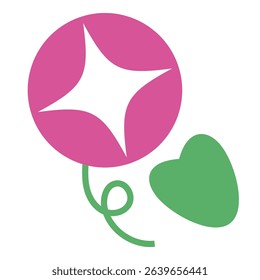 Flat illustration of morning glory flower icon