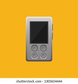 Flat illustration of music player icon isolated 