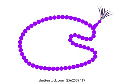 Flat Illustration of Muslim Prayer Beads