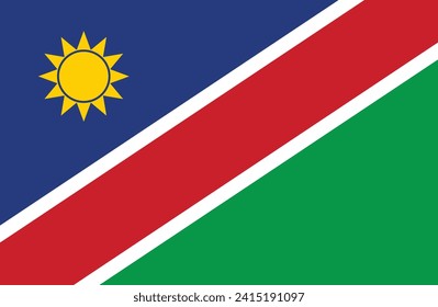 Flat Illustration of Namibia national flag. Namibia flag design. 
