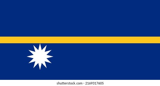Ilustración plana de la bandera de Nauru