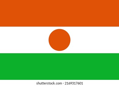 Flache Illustration der Niger-Flagge
