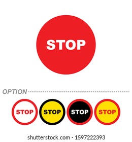 flat illustration of Not Allowed vector icon. circle stop icon. with color choices and variations. icon for web, mobile and other. vector