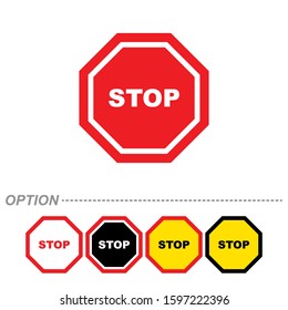 flat illustration of Not Allowed vector icon. octagonal stop icon. with color choices and variations. icon for web, mobile and other. vector