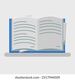 Flat illustration notebook, student book, back to school