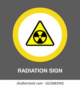 flat illustration of nuclear vector icon. radiation sign symbol