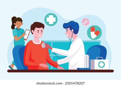 Flat illustration nurses wonderful design