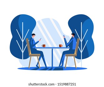 FLAT ILLUSTRATION OF OFFICE THEME