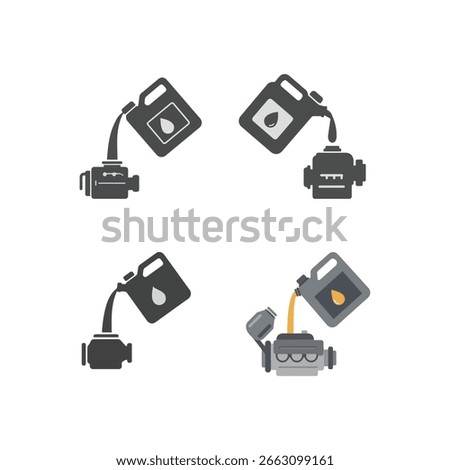 Flat illustration of an oil change icon, Car Maintenance and  Auto Repair illustration