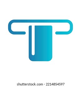 Flat illustration on a theme bank card