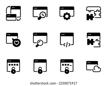 Flat illustration on a theme browser