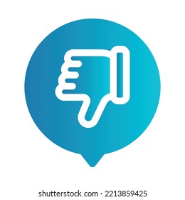 Flat illustration on a theme dislike