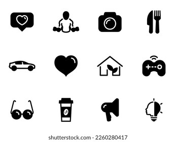 Flat illustration on a theme human needs and entertainment