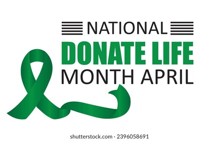 flat illustration on the theme of National Donate Life month of April creative design on white background..eps