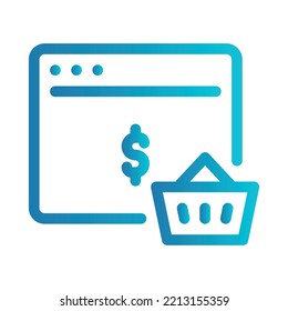Flat illustration on a theme online shopping