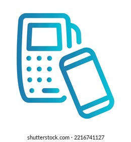 Flat illustration on a theme payment terminal