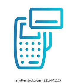 Flat illustration on a theme payment terminal