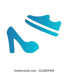 Flat illustration on a theme shoes