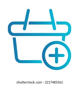 Flat illustration on a theme shopping basket
