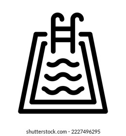 Flat illustration on a theme swimming pool