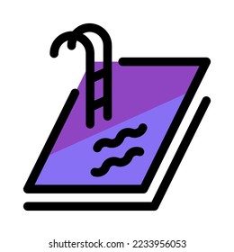 Flat illustration on a theme swimming pool