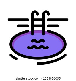 Flat illustration on a theme swimming pool