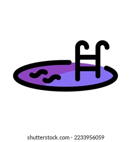 Flat illustration on a theme swimming pool