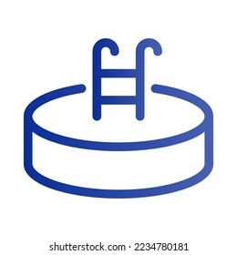 Flat illustration on a theme swimming pool