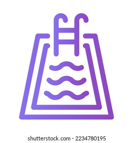 Flat illustration on a theme swimming pool