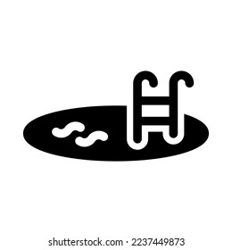 Flat illustration on a theme swimming pool