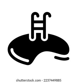 Flat illustration on a theme swimming pool