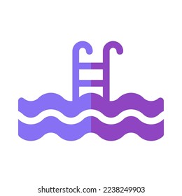 Flat illustration on a theme swimming pool