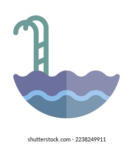 Flat illustration on a theme swimming pool