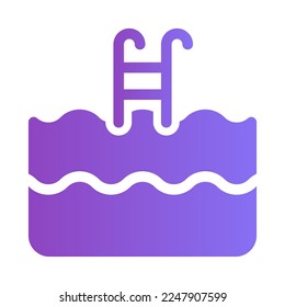 Flat illustration on a theme swimming pool