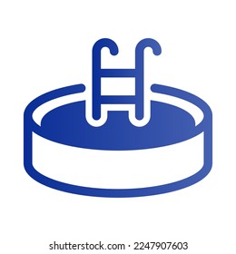 Flat illustration on a theme swimming pool